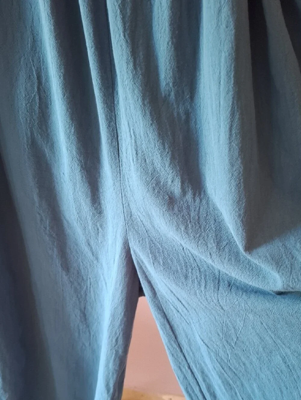 vestique Teal Wide-Leg Pleated Pants